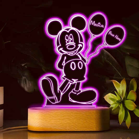 Magical - Personalized Mouse Shaped Plaque Light Base