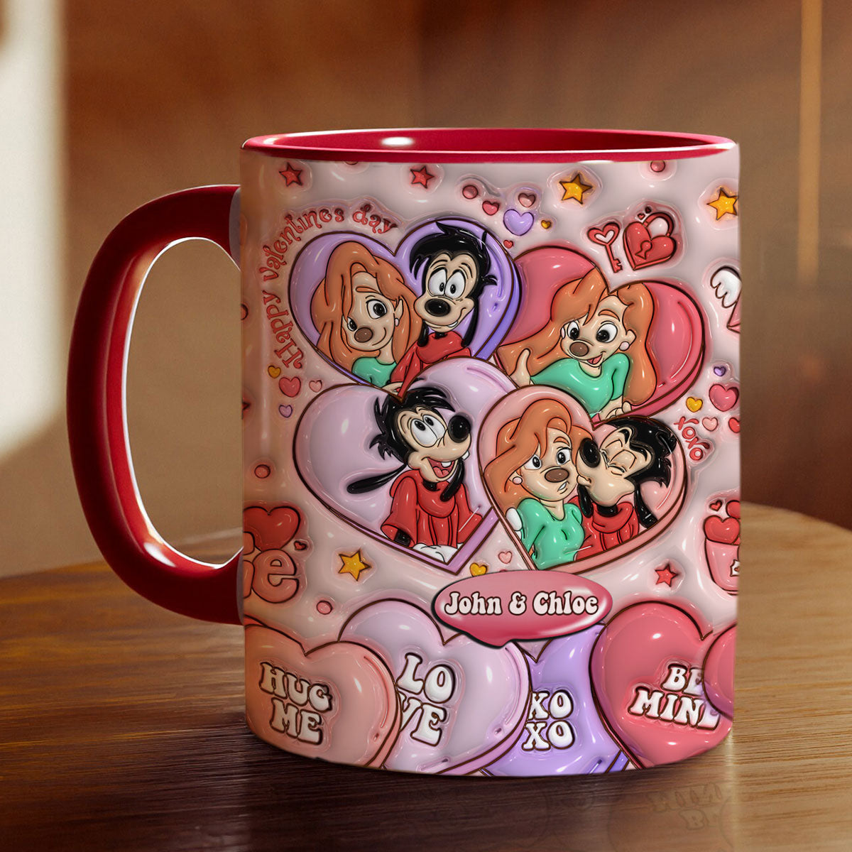 Happy Valentine's Day - Personalized Mouse Accent Mug