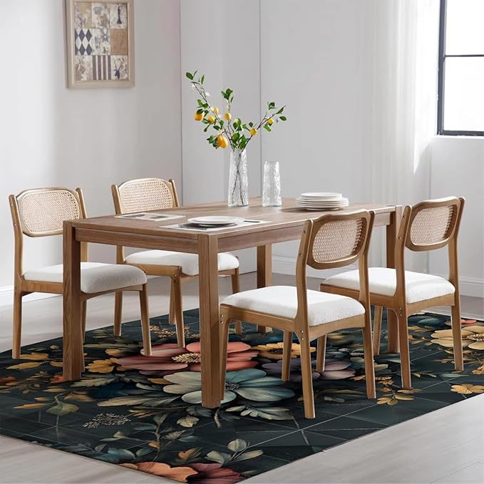 800 GSM Velvet-Soft Area Rug – Thick Cushioned Memory Foam Core, Non-Slip TPR Backing