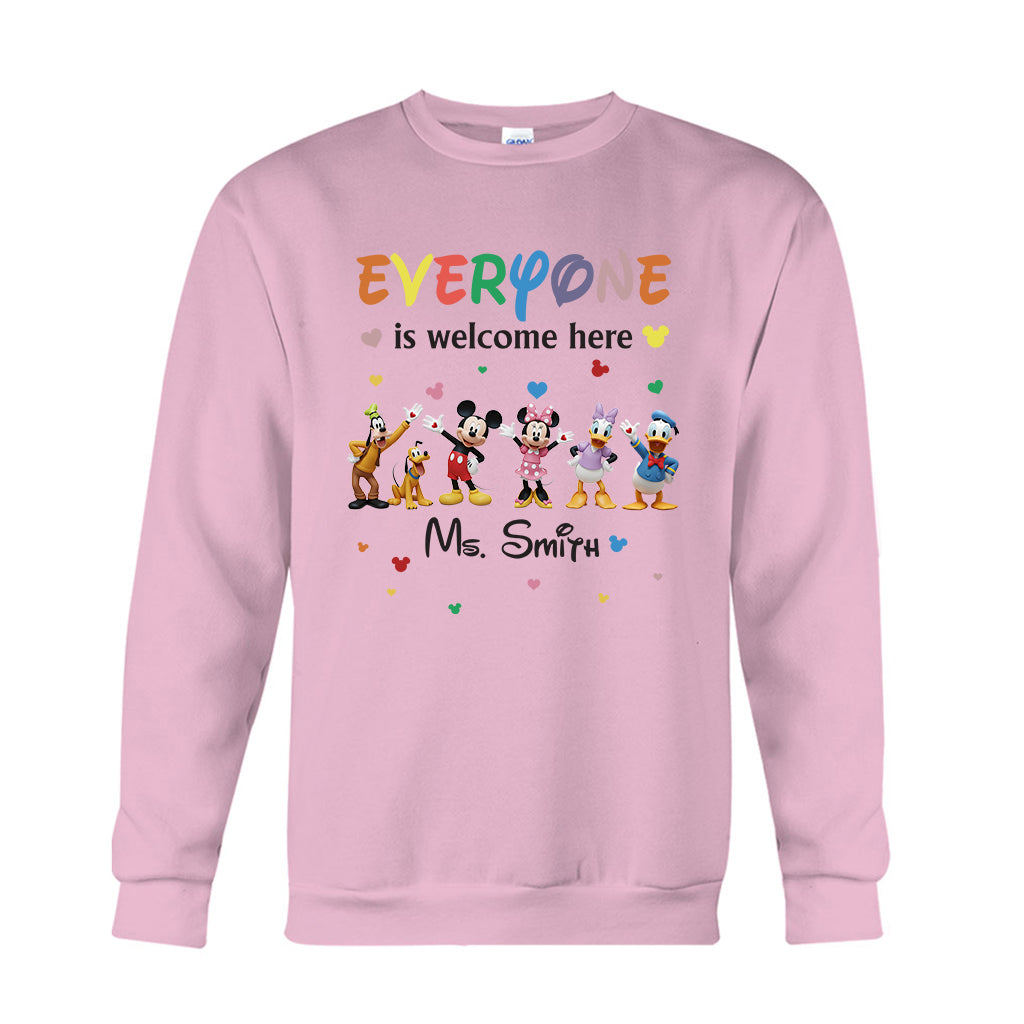 Everyone Is Welcome Here - Personalized Mouse T-shirt And Hoodie