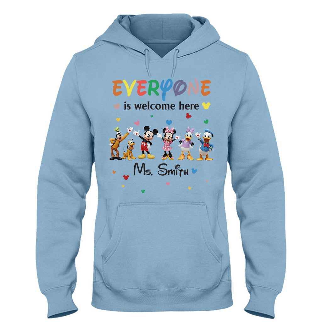 Everyone Is Welcome Here - Personalized Mouse T-shirt And Hoodie