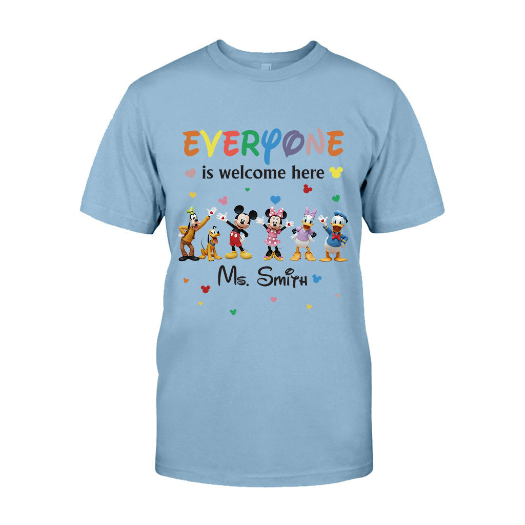 Everyone Is Welcome Here - Personalized Mouse T-shirt And Hoodie