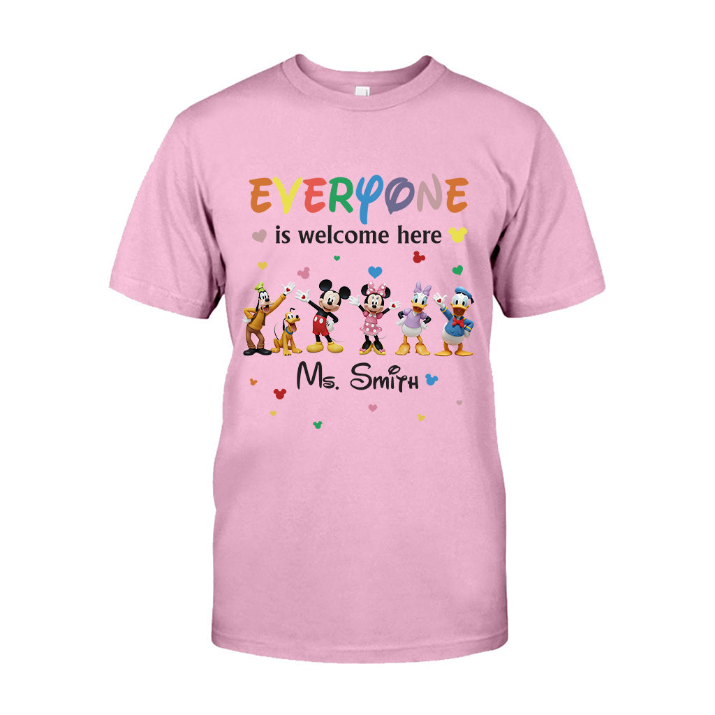 Everyone Is Welcome Here - Personalized Mouse T-shirt And Hoodie