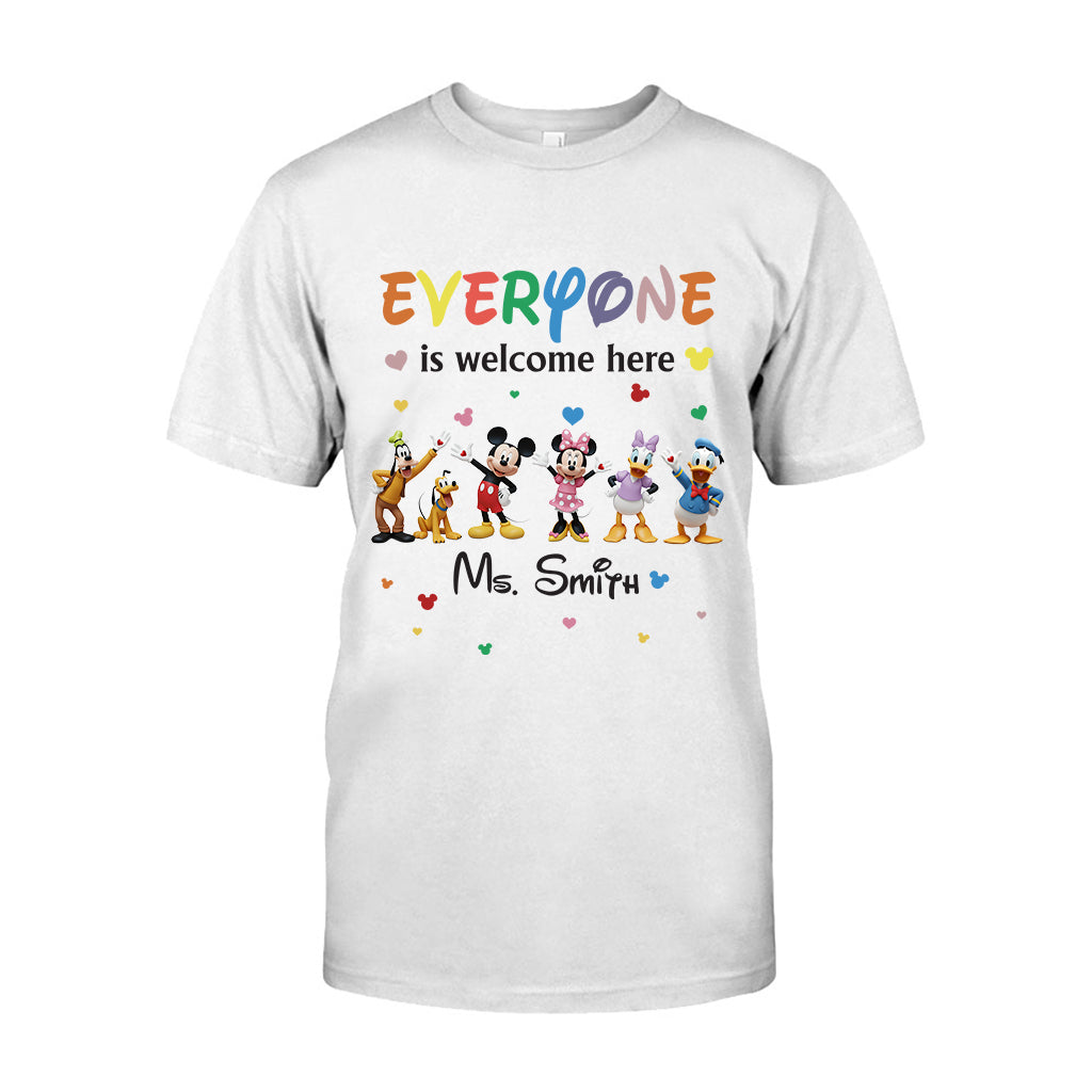 Everyone Is Welcome Here - Personalized Mouse T-shirt And Hoodie