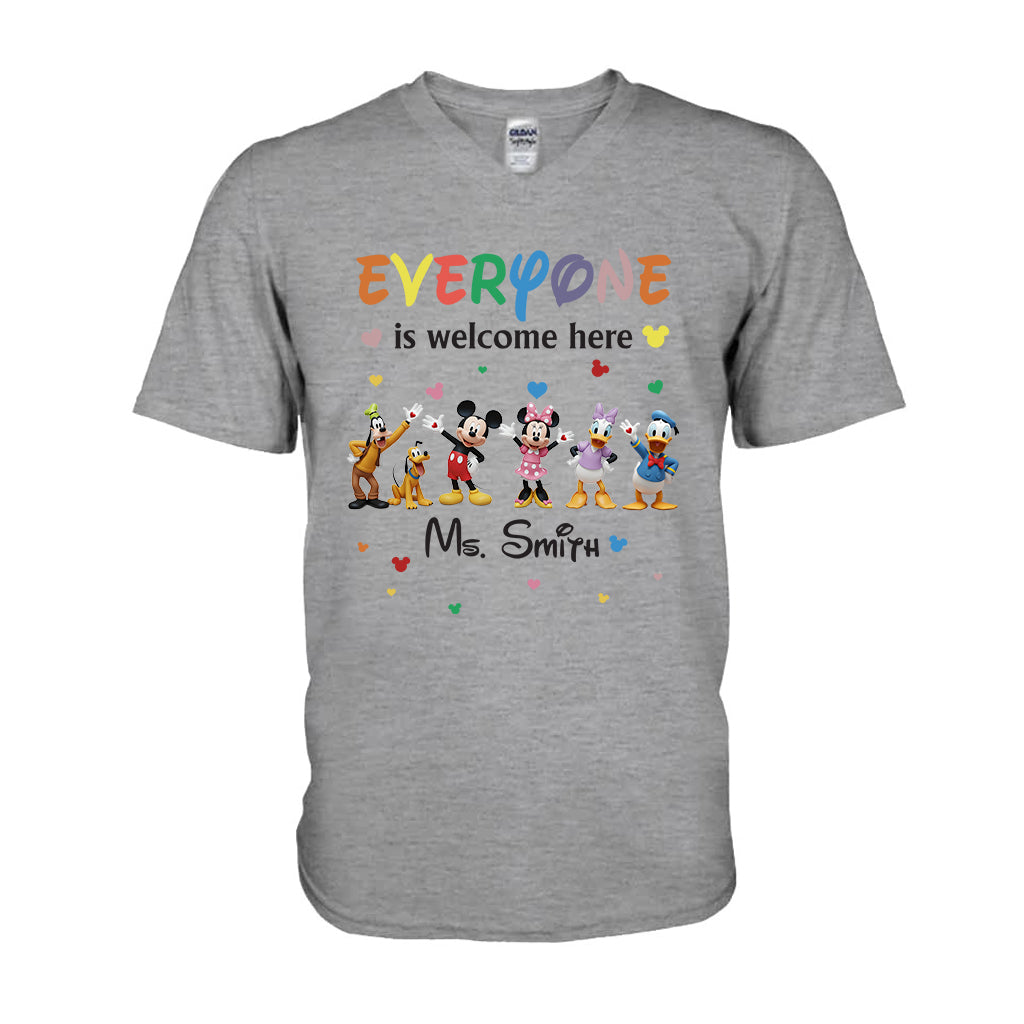 Everyone Is Welcome Here - Personalized Mouse T-shirt And Hoodie