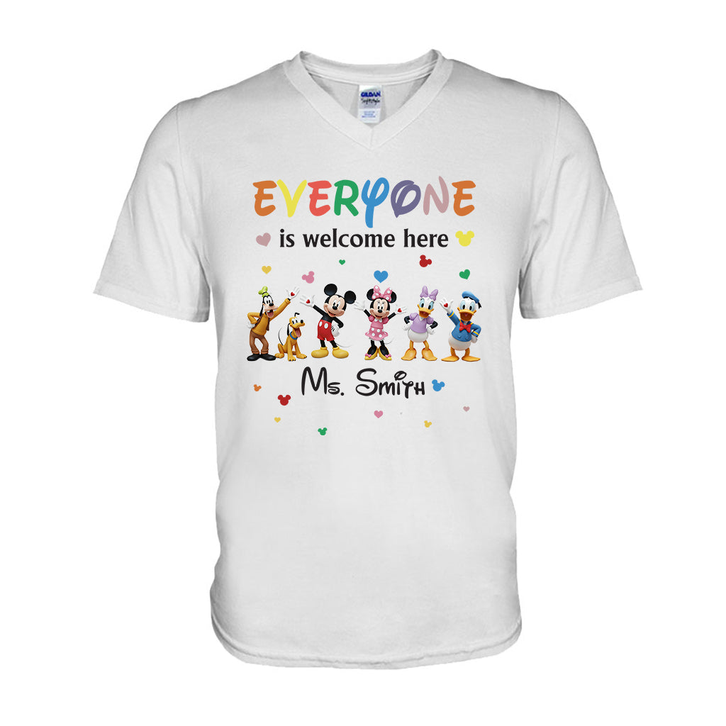 Everyone Is Welcome Here - Personalized Mouse T-shirt And Hoodie