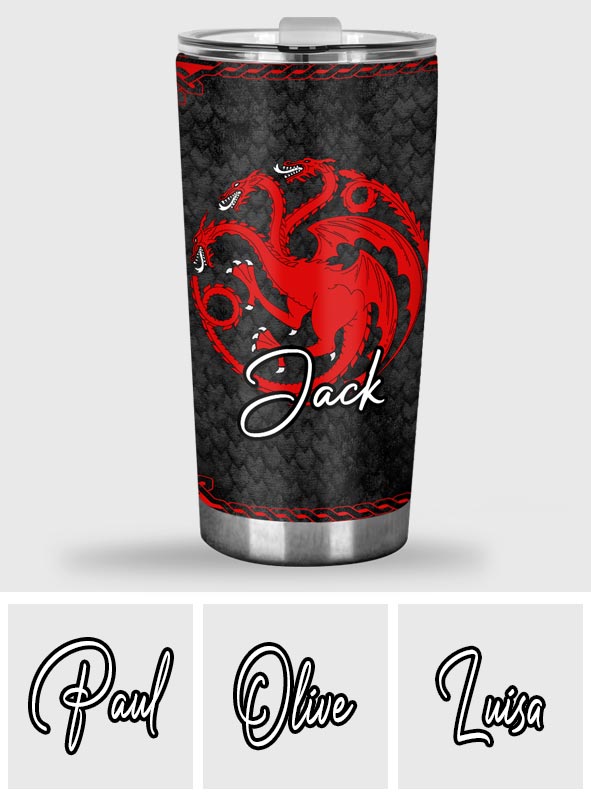 Team Black - Personalized Thrones Game Tumbler