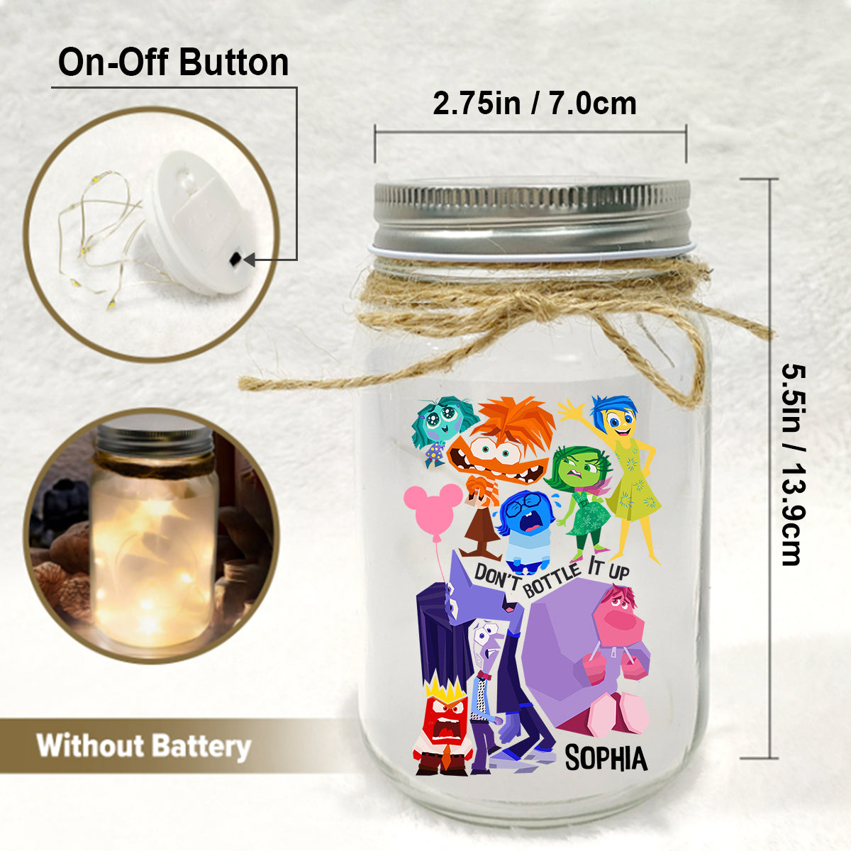 Don't Bottle It Up - Personalized Mason Jar Light