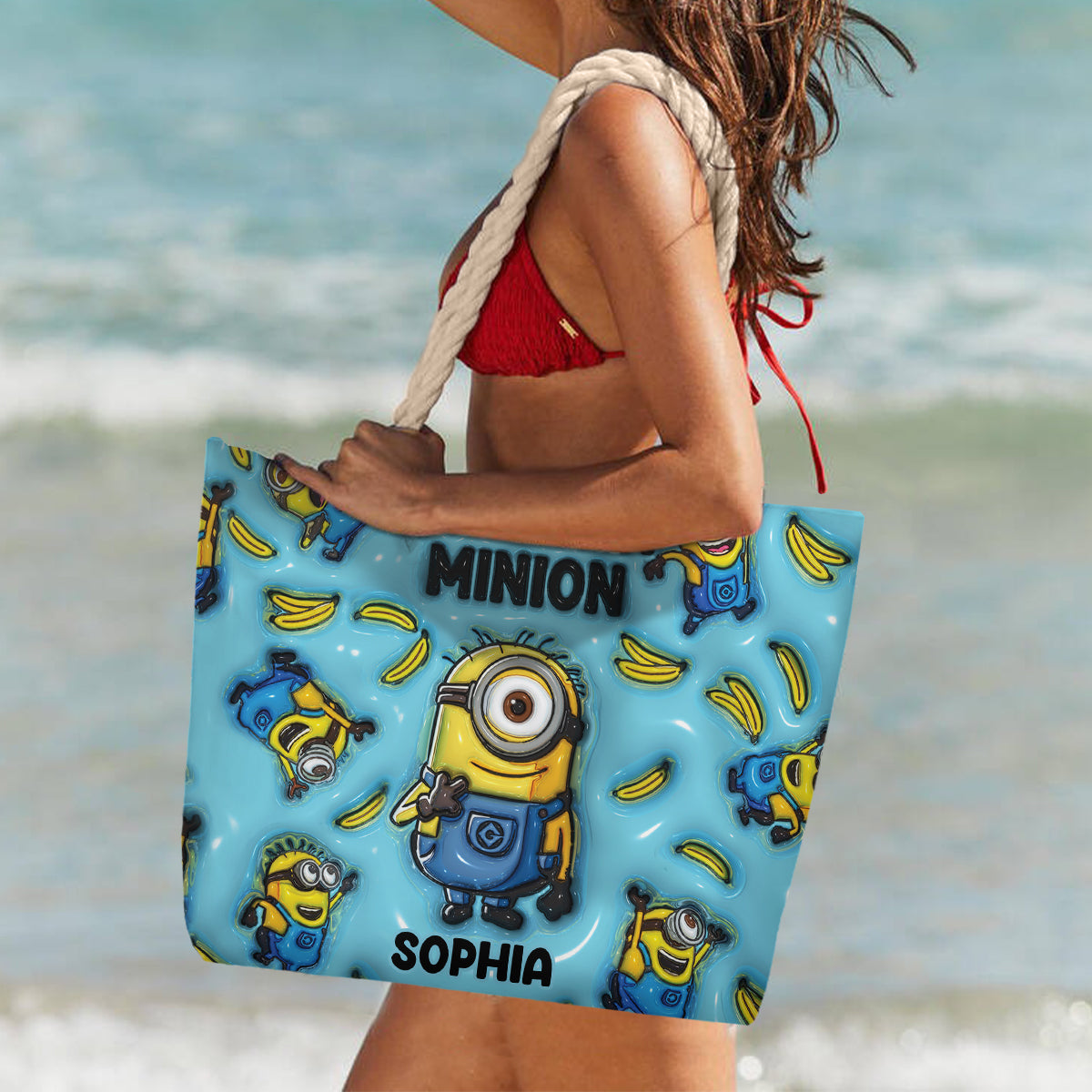 One In A Minion - Personalized Beach Bag