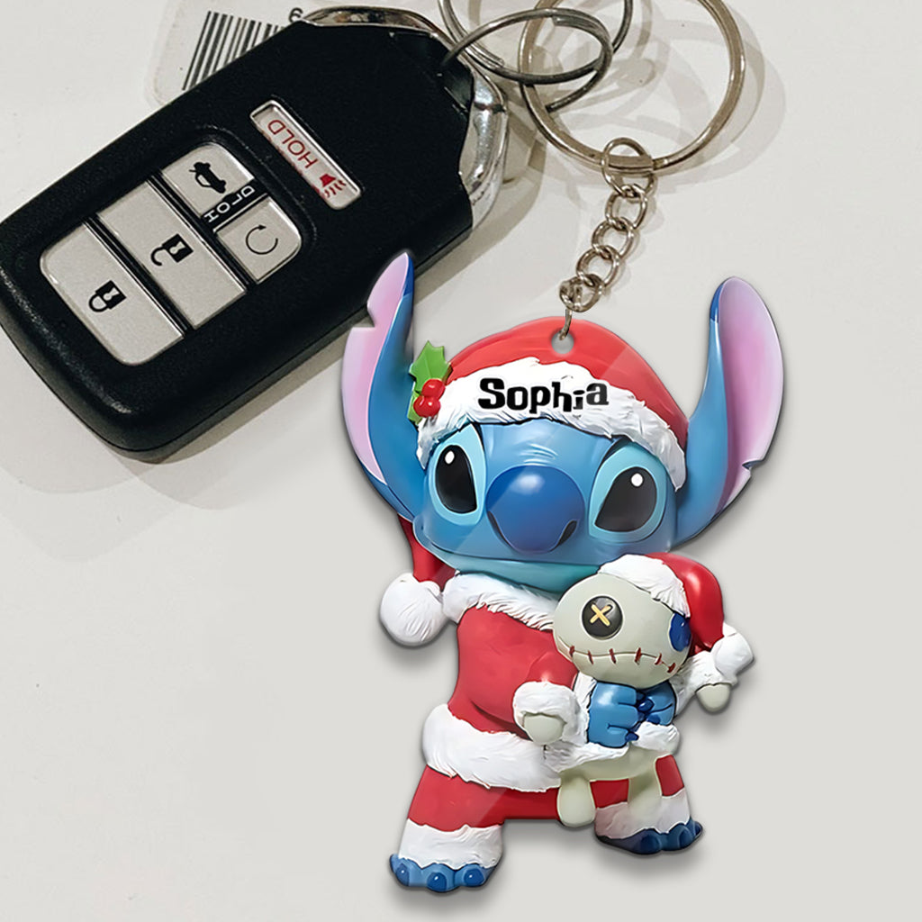 Merry Stitchmas - Personalized Ohana Keychain