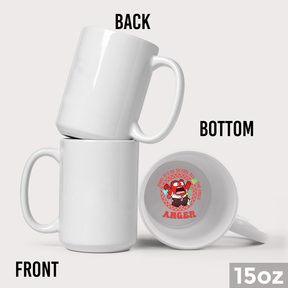 It's Ok To Feel All The Feels - Personalized Hidden Message Mug