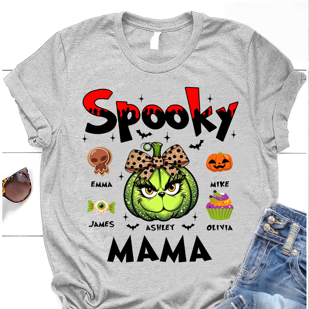 Green Pumpkin Mama Any Title - Personalized Mother T-shirt And Hoodie