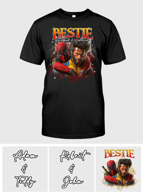 Bestie Forever 90s Vintage Bootleg Tee - Personalized The Psychopath T-shirt And Hoodie