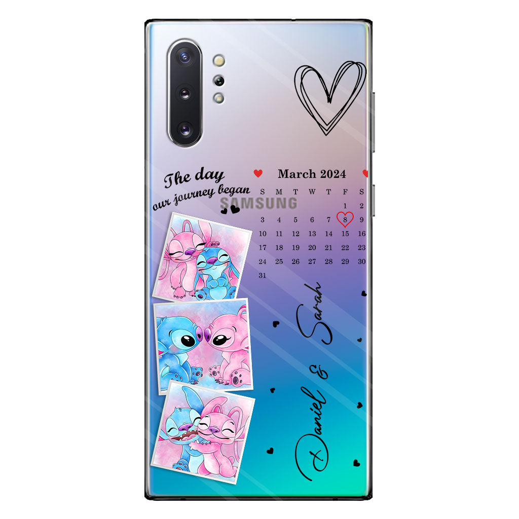 The Day Our Journey Began Ohana Calendar Custom - Personalized Ohana Clear Phone Case