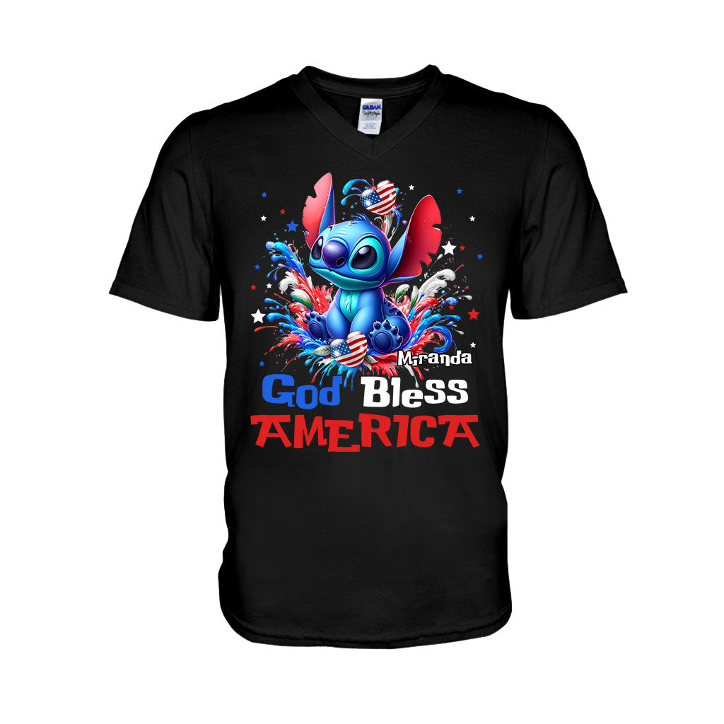God Bless America - Personalized Ohana T-shirt And Hoodie