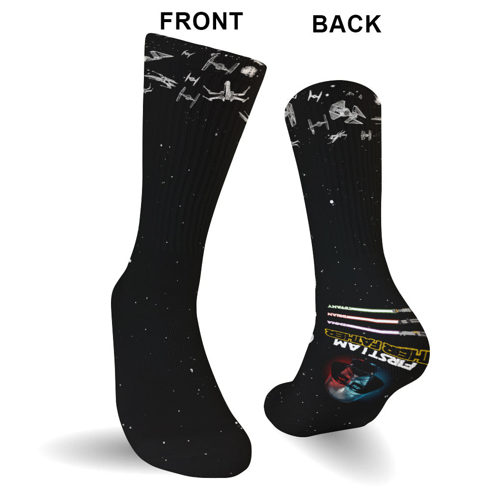 I Am Their Father Now Grandfather - Personalized The Force Socks