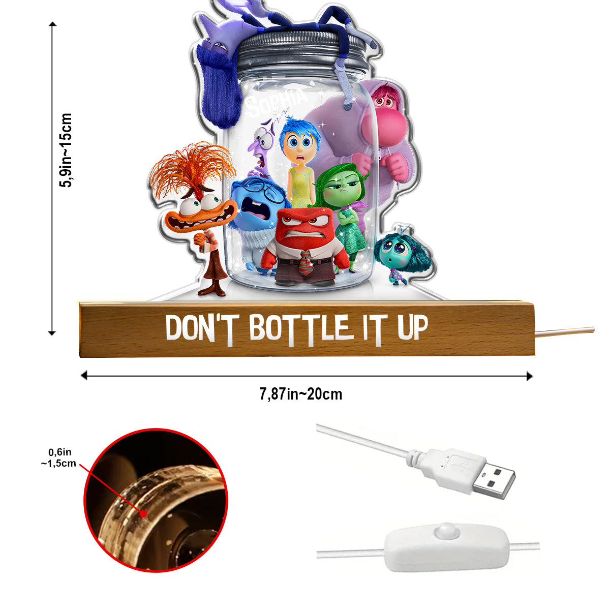 Don't Bottle It Up - Personalized Shaped Led Night Light