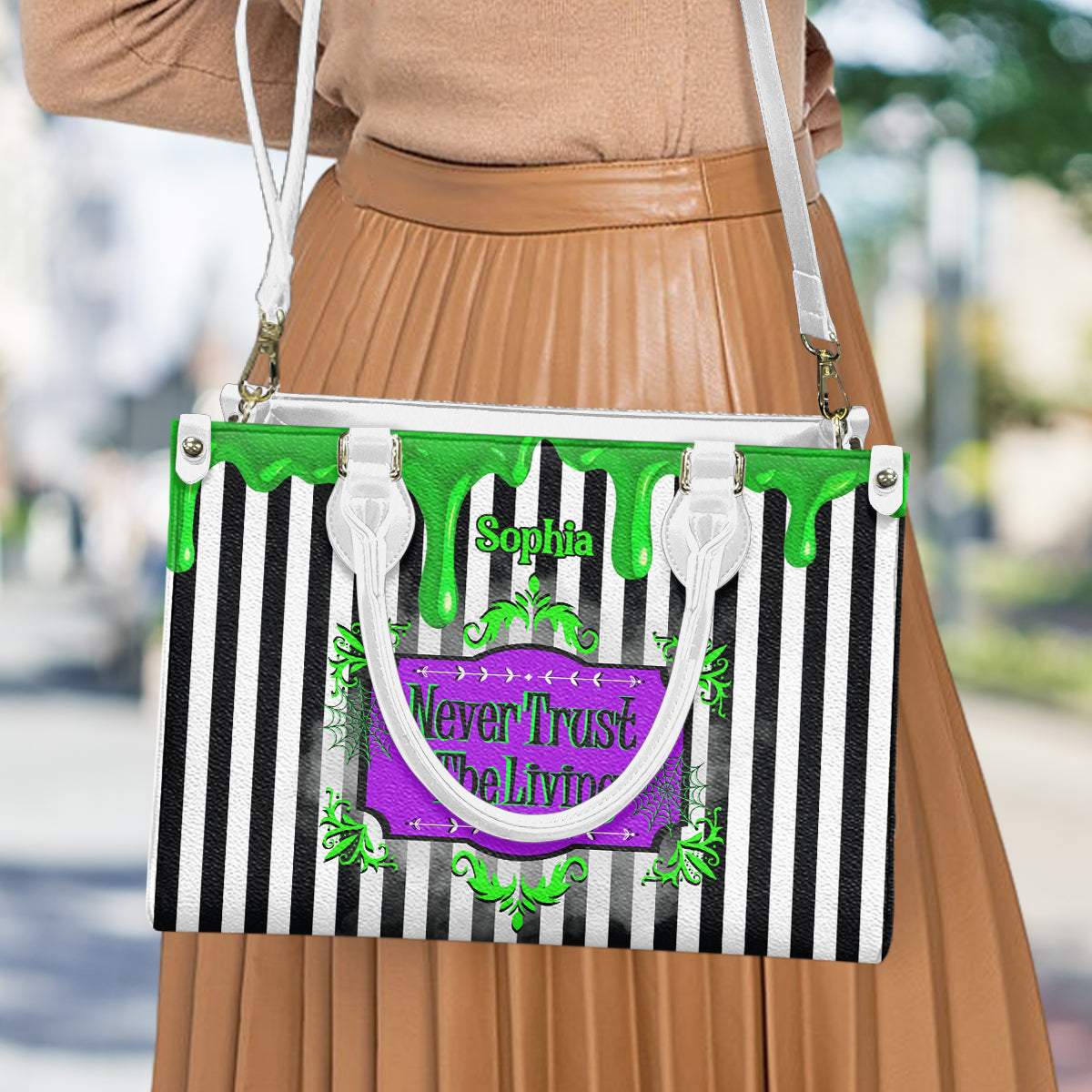 Never Trust The Living - Personalized Leather Handbag