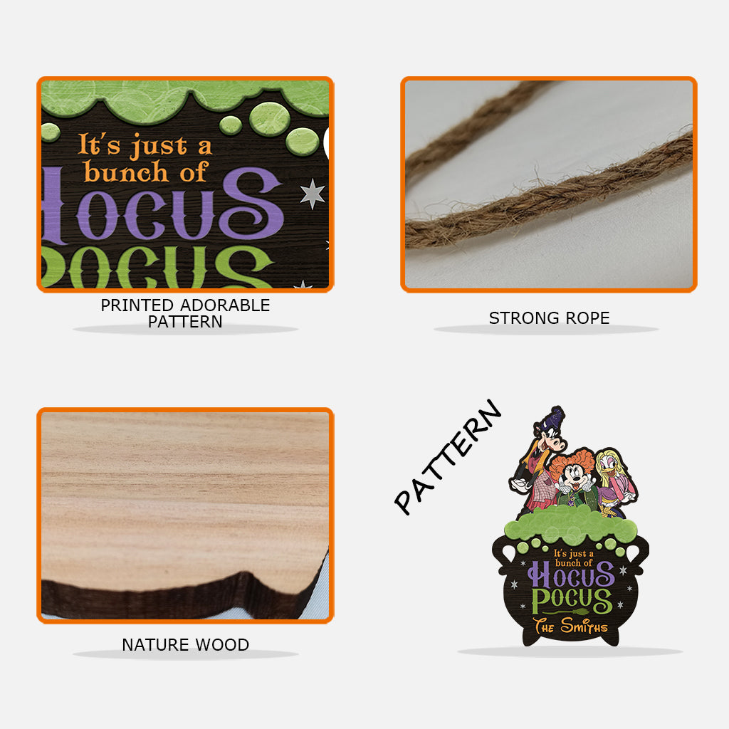 It's Just A Bunch Of Hocus Pocus - Personalized Mouse Custom Shaped Wood Sign