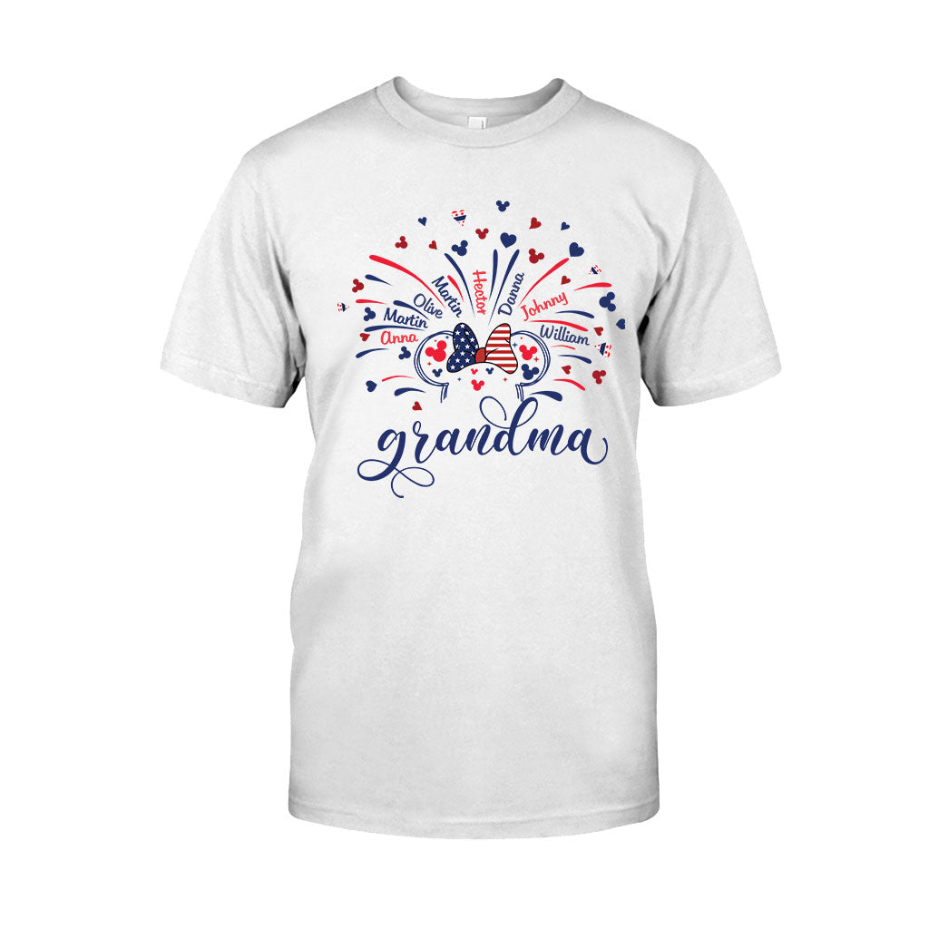 Firework America Mouse Flag - Personalized Mouse T-shirt And Hoodie