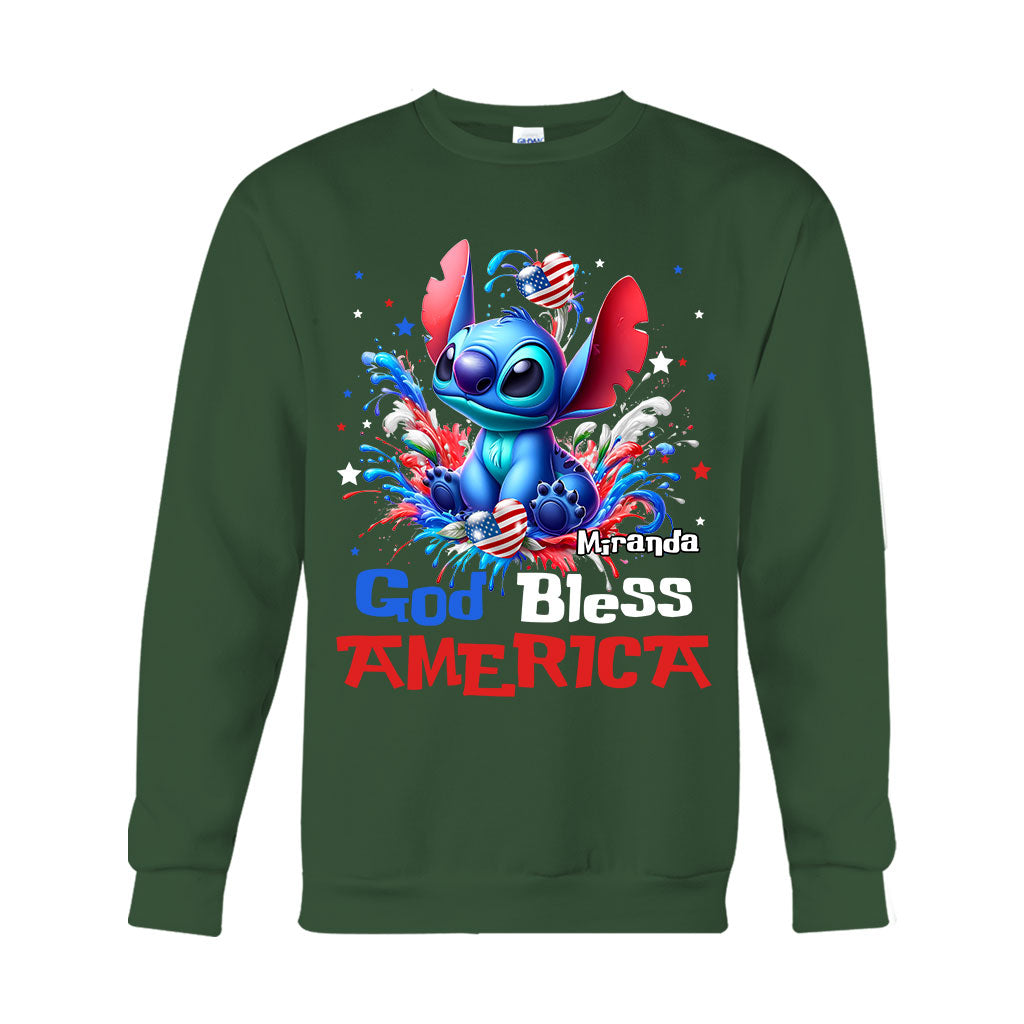 God Bless America - Personalized Ohana T-shirt And Hoodie