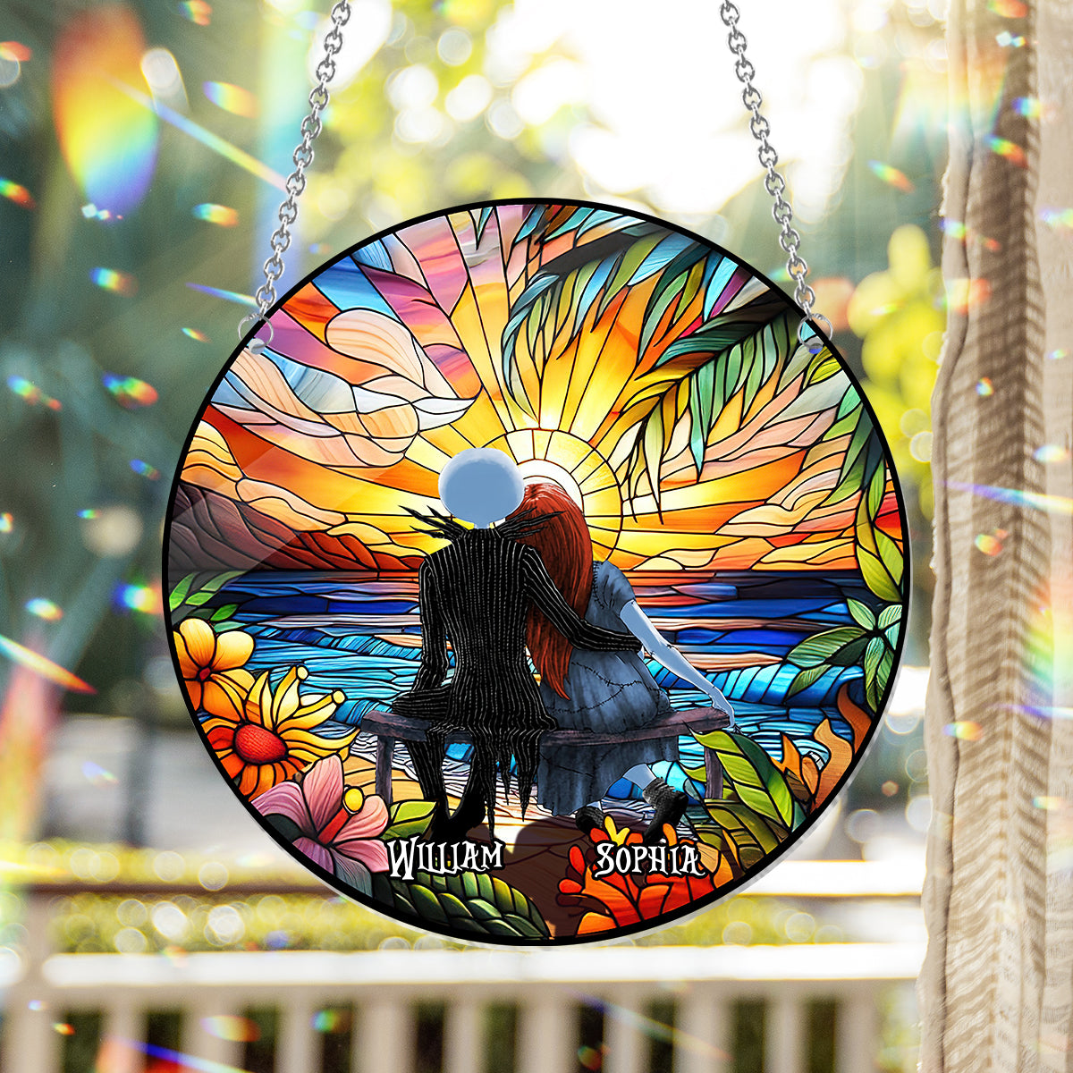 Romantic Sunset - Personalized Nightmare Window Hanging Suncatcher Ornament