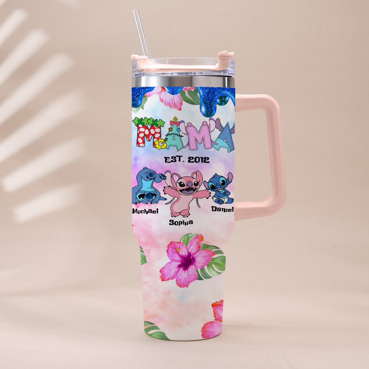 Ohana - Personalized Ohana Tumbler With Handle