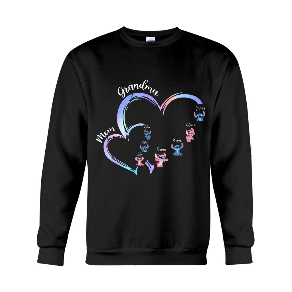 First Mom Now Grandma Alien Version - Personalized Ohana T-shirt And Hoodie