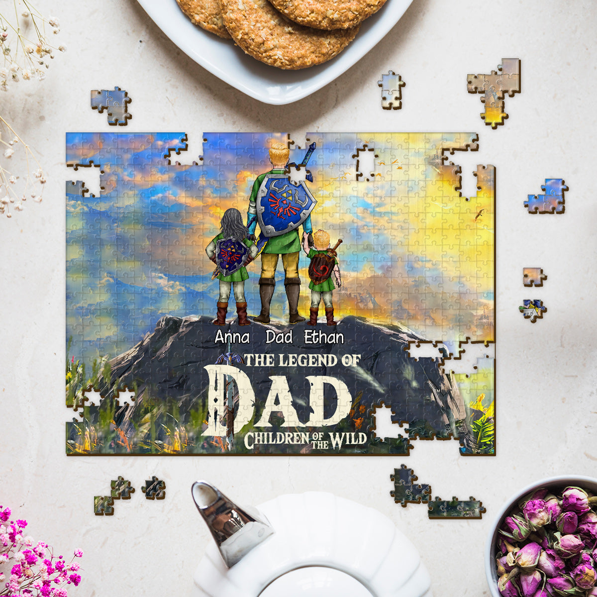 Legend Of Dad - Personalized The Hero's Legend Jigsaw Puzzle