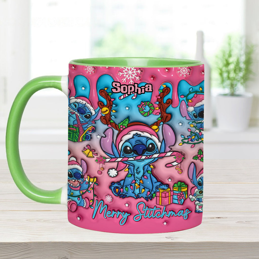 Merry Stitchmas - Personalized Ohana Accent Mug