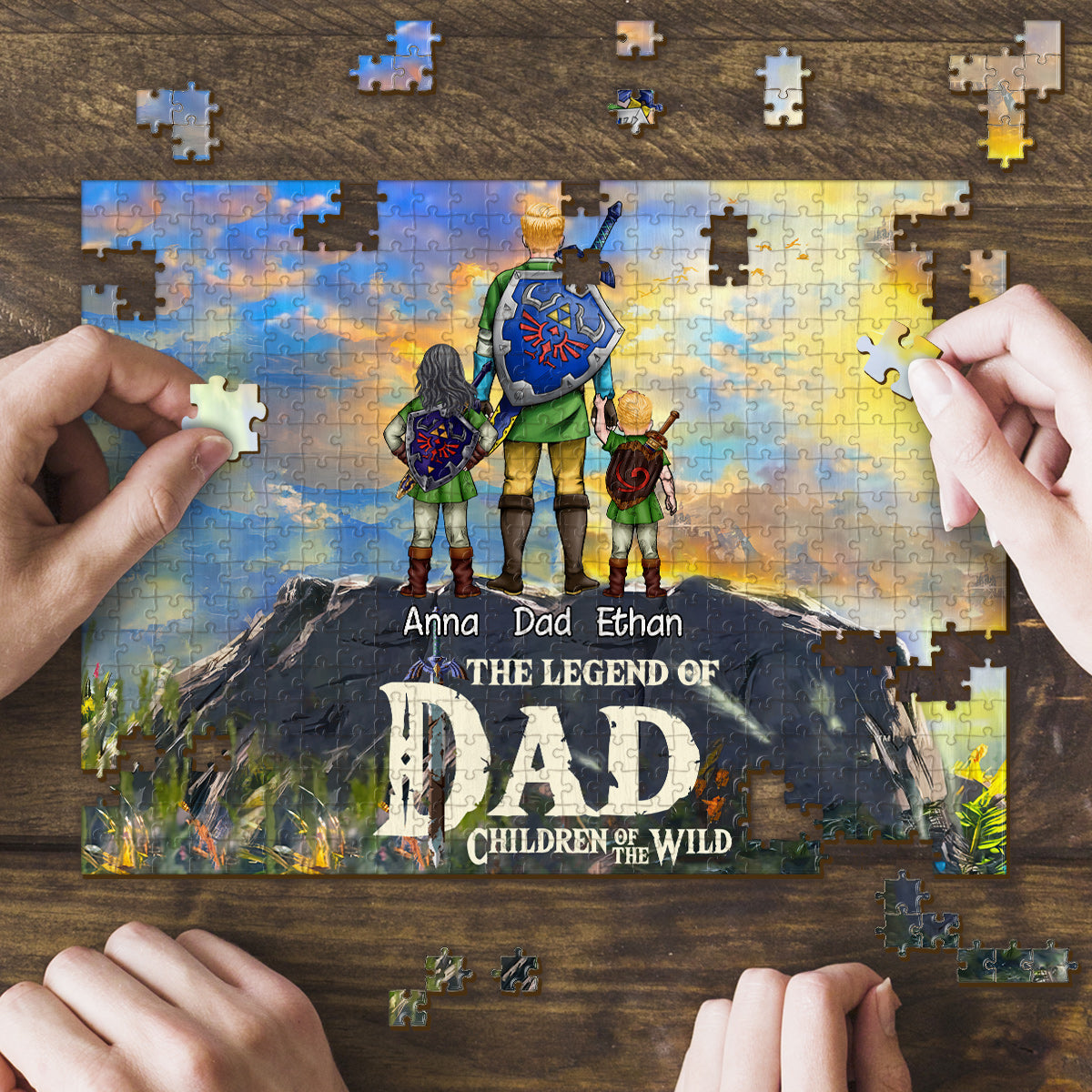 Legend Of Dad - Personalized The Hero's Legend Jigsaw Puzzle