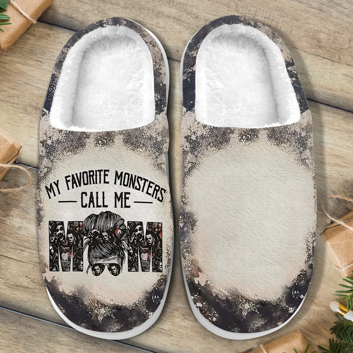 My Favorite Monsters Call Me Mom - Personalized Mother Slippers