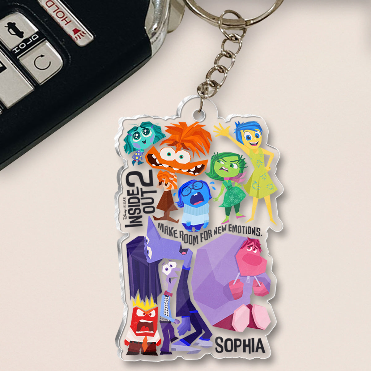 Make Room For New Emotions - Personalized Custom Shaped Keychain