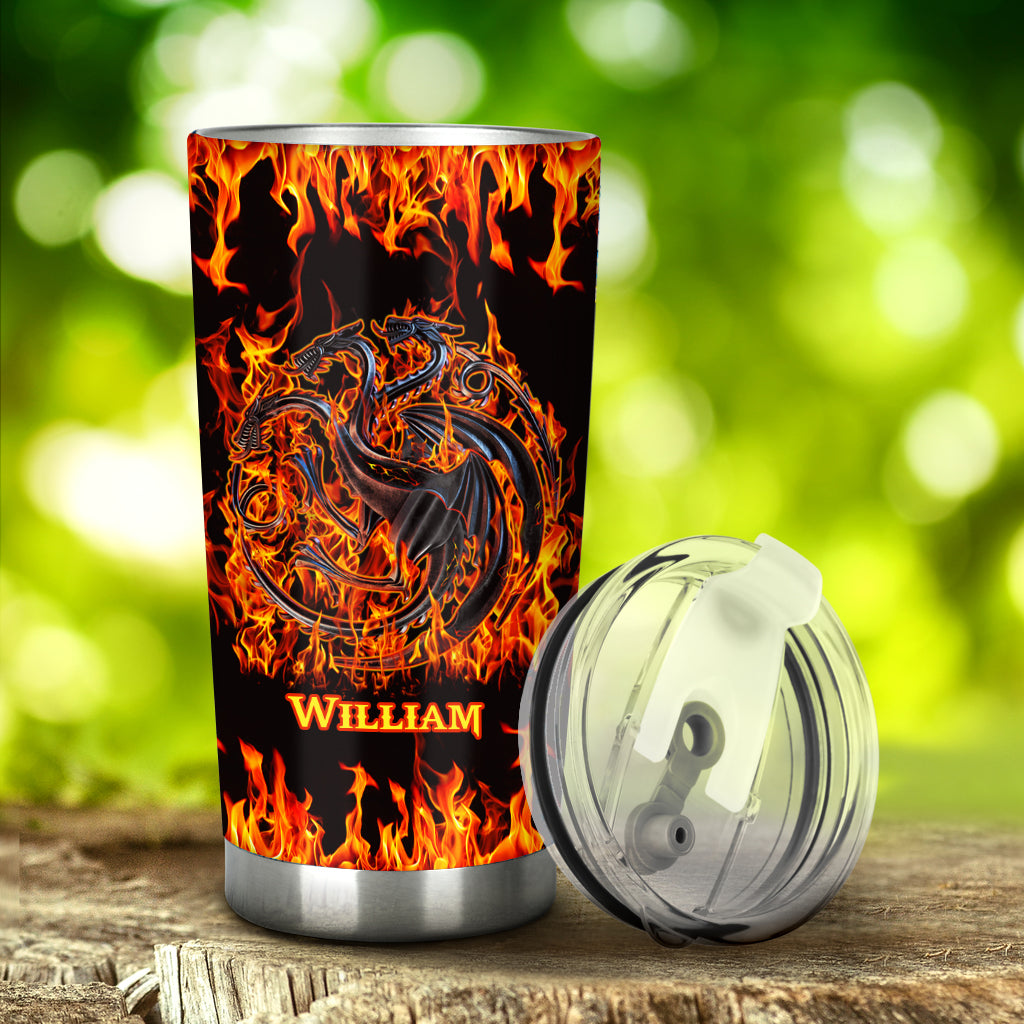Fire And Blood - Personalized Thrones Game Tumbler