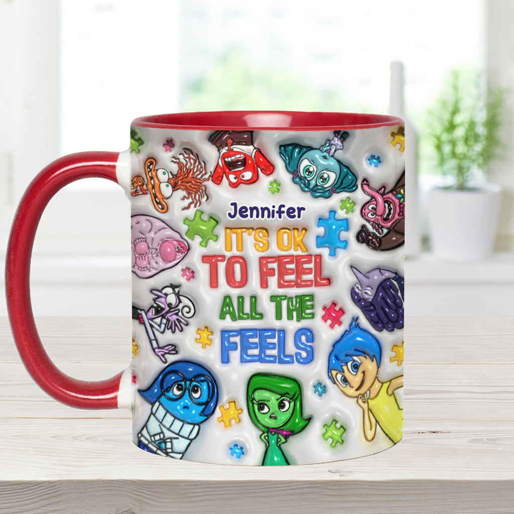 It's Ok To Be Different - Personalized Autism Awareness Accent Mug