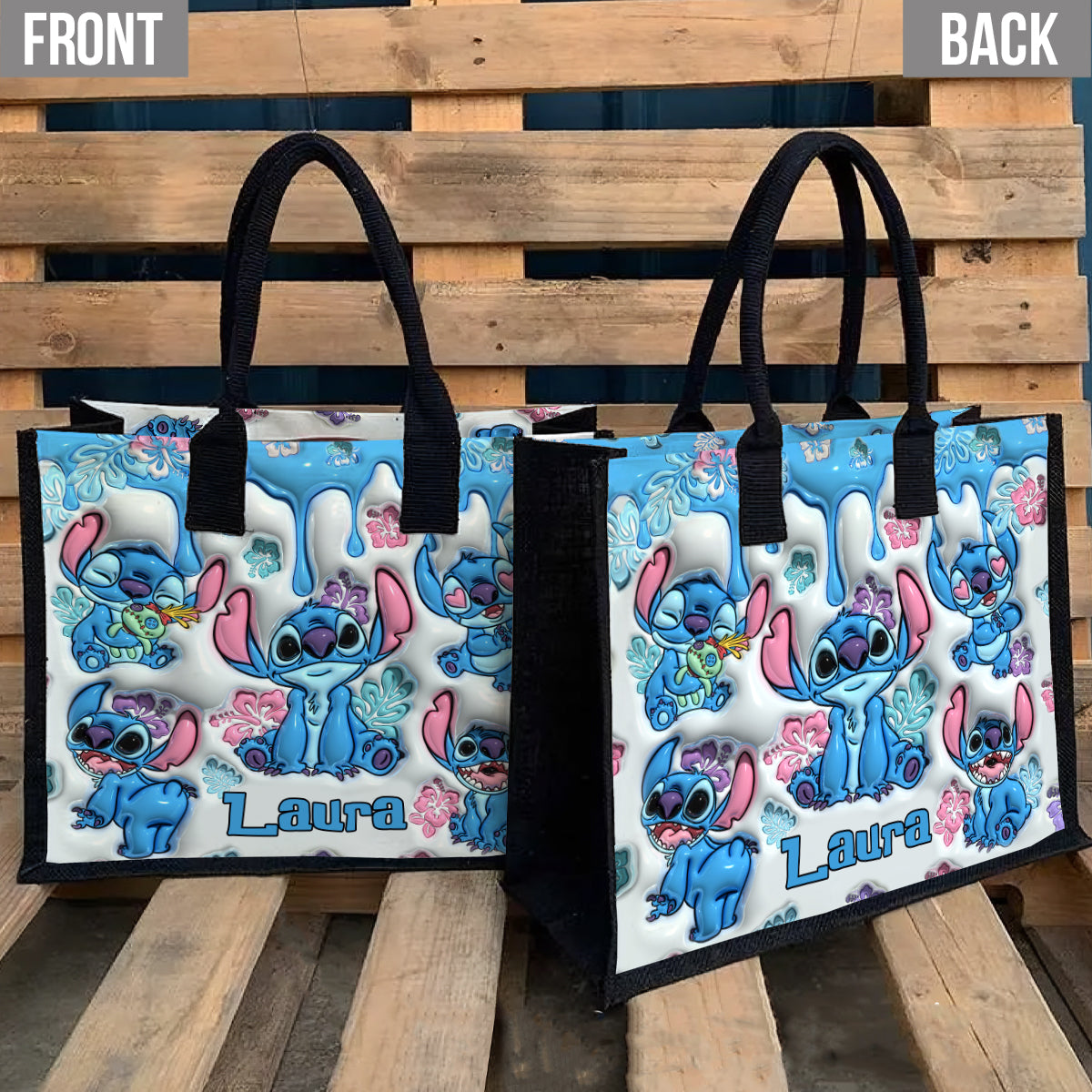 Ohana Means Family - Personalized Ohana Canvas Tote Bag