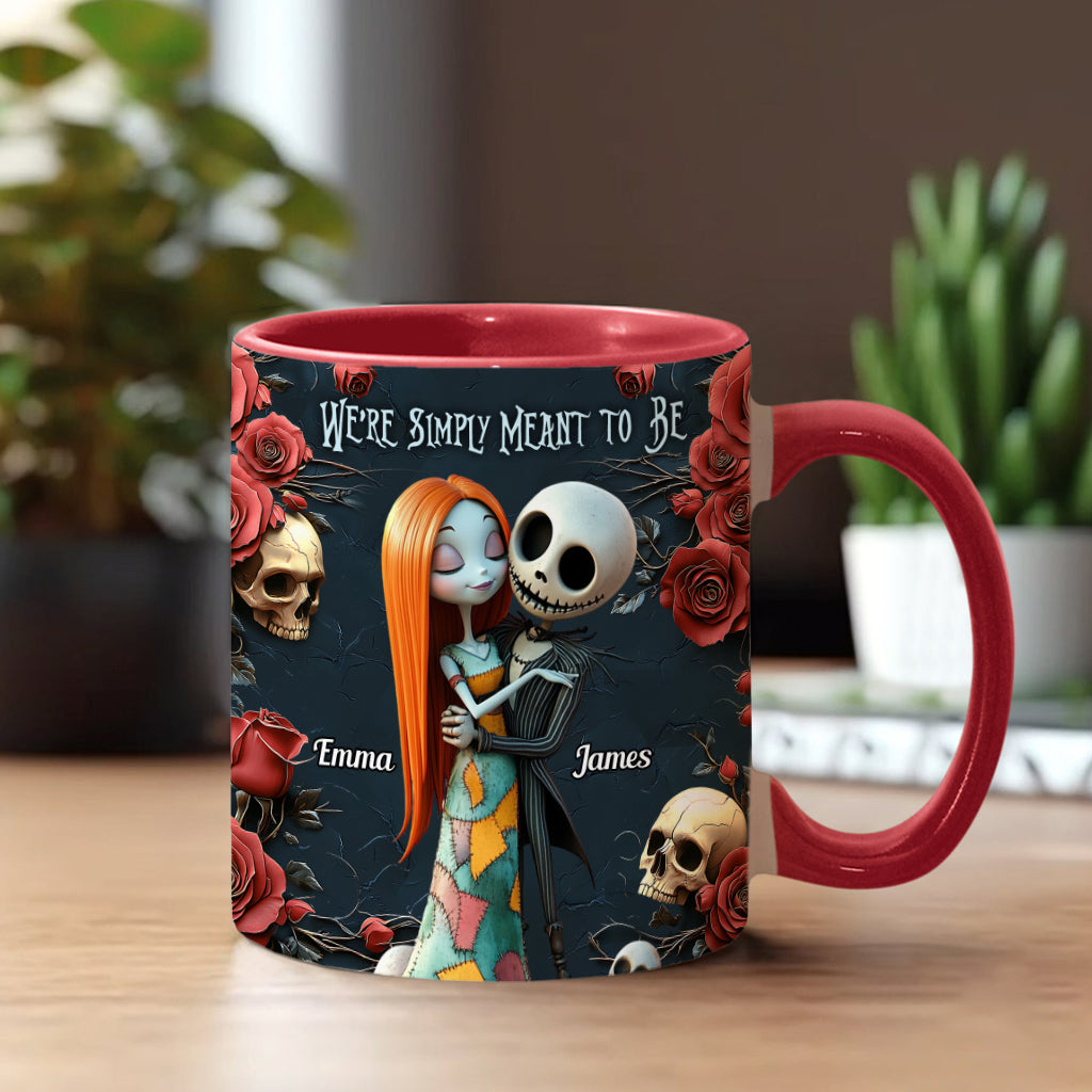 We're Simply Meant To Be - Personalized Nightmare Accent Mug