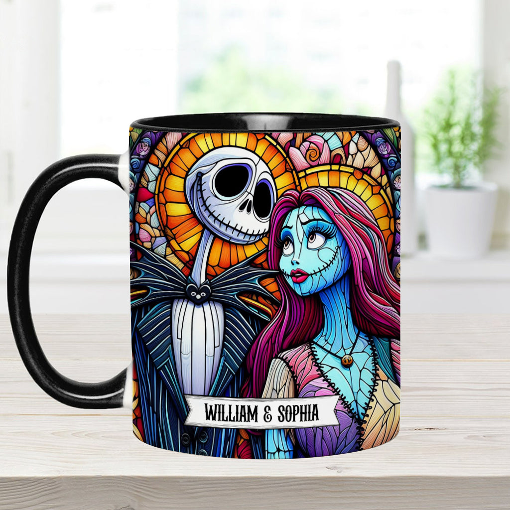 Jack And Sally - Personalized Nightmare Accent Mug