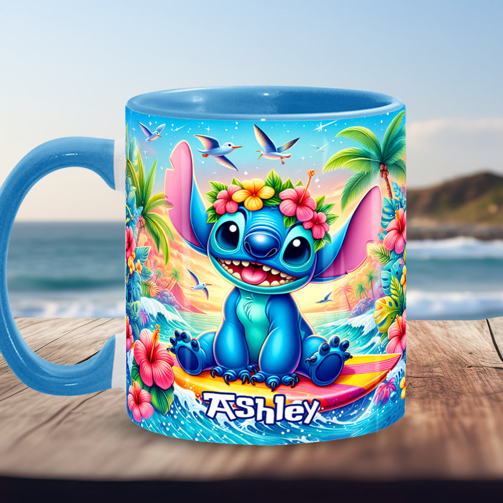 Blue Summer Hawaii - Personalized Ohana Accent Mug