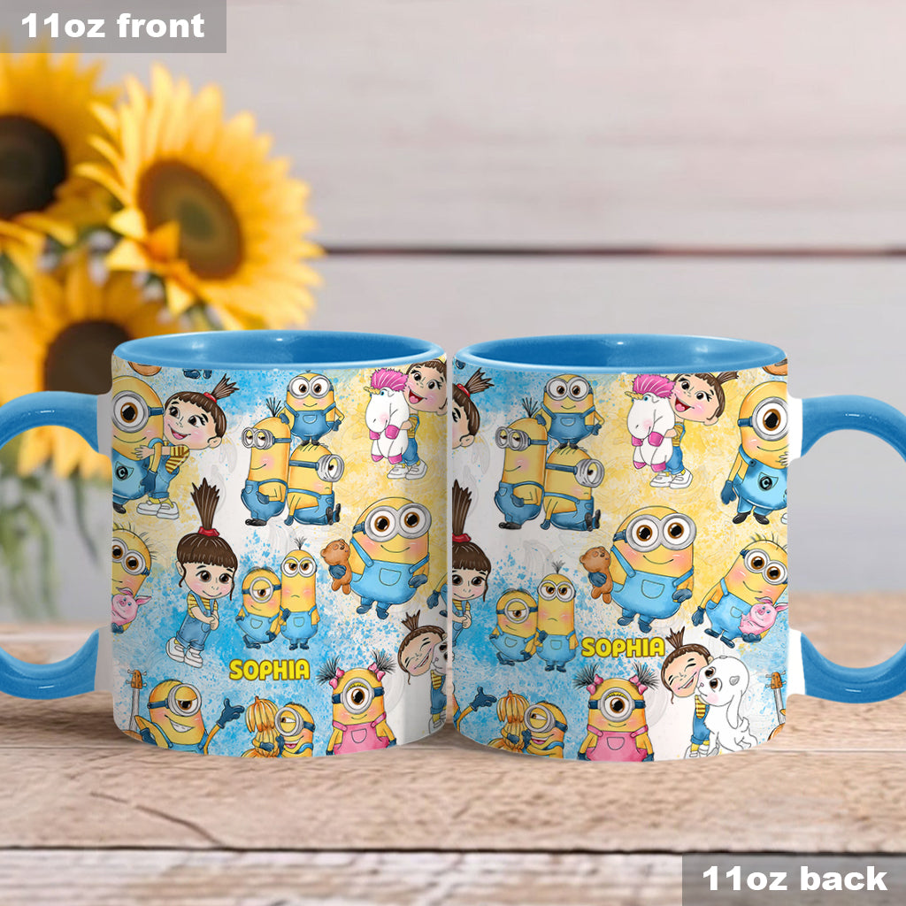 Happy Time Yellow Monster - Personalized Accent Mug