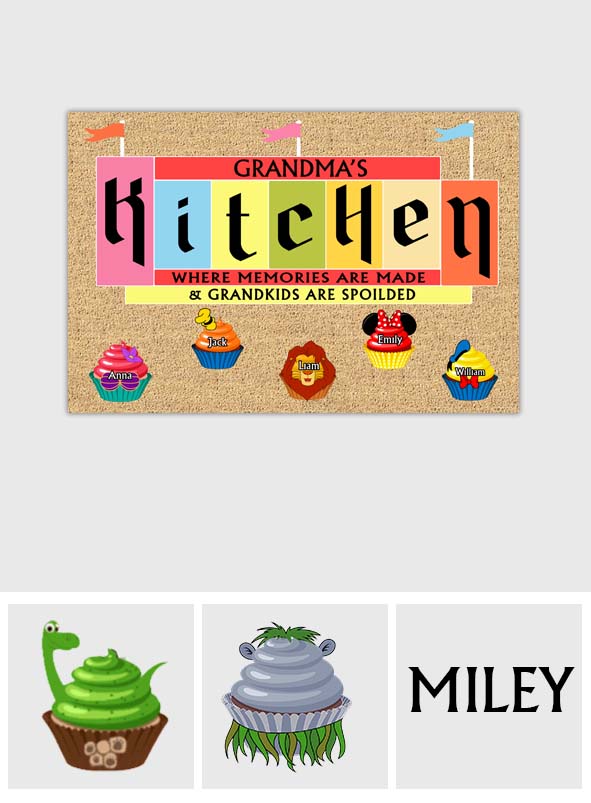 Grandma's Kitchen - Personalized Mouse Doormat
