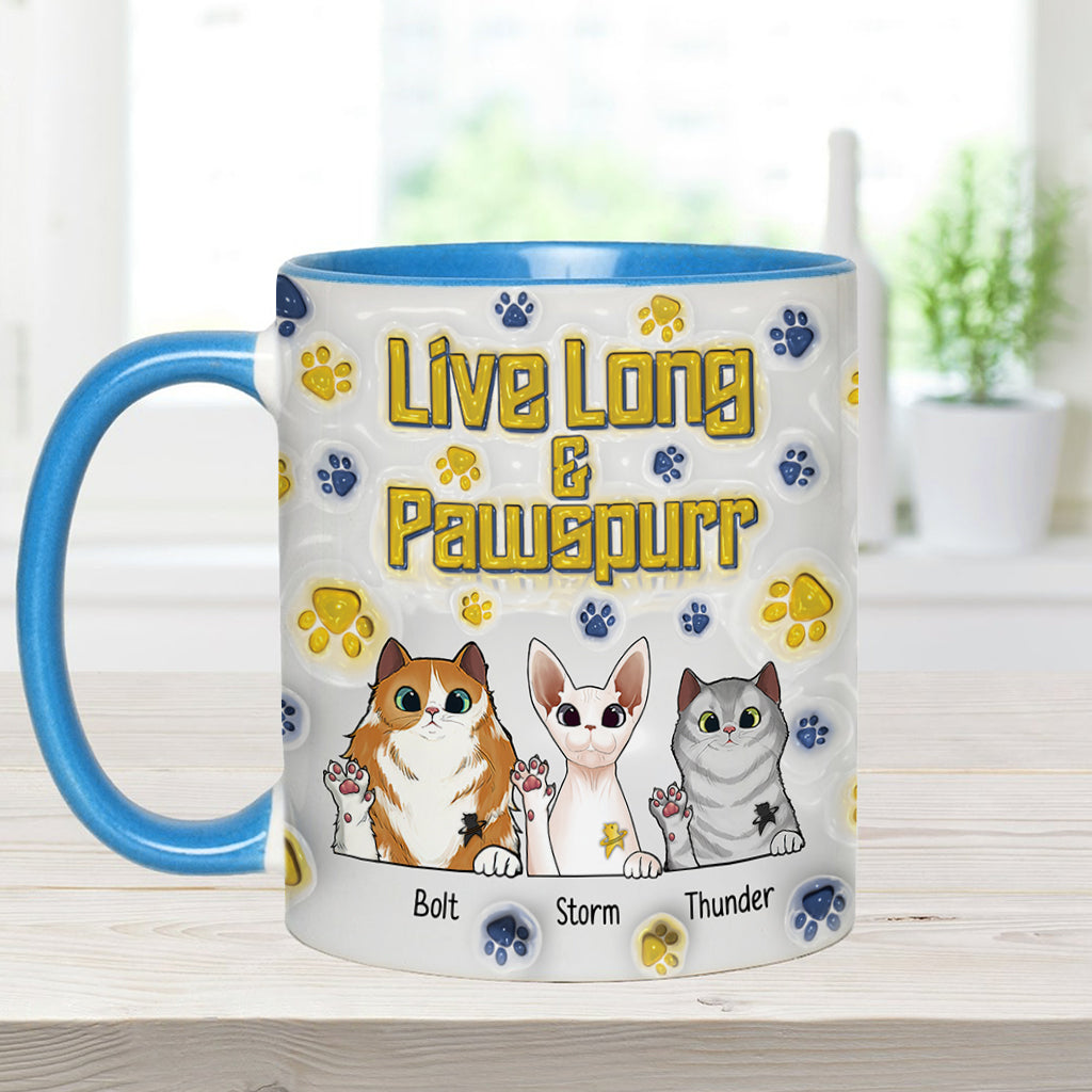 Live Long and Pawspurr - Personalized Star Fleet Accent Mug