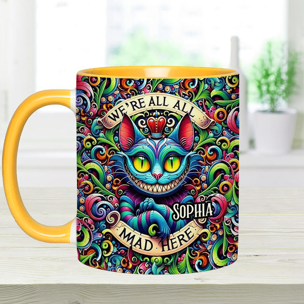 We're All Mad Here - Personalized Mouse Accent Mug