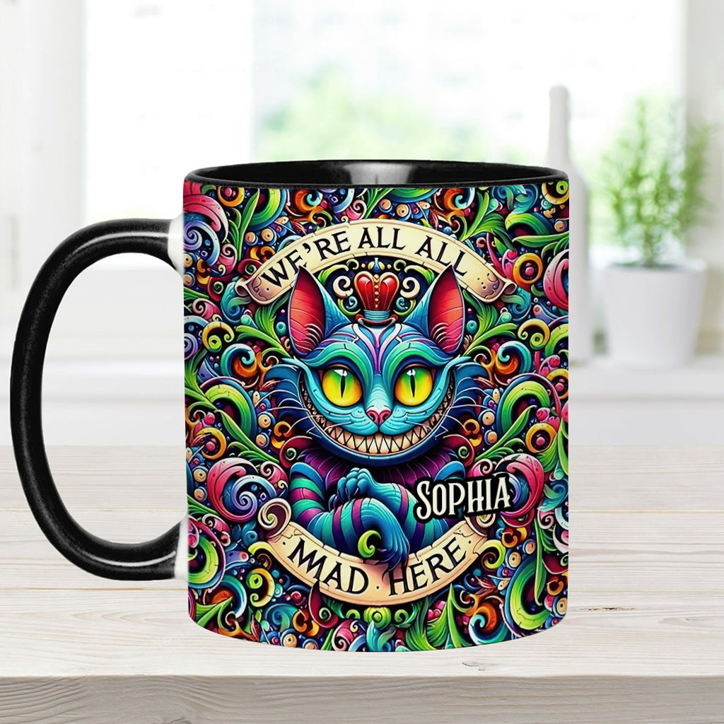 We're All Mad Here - Personalized Mouse Accent Mug
