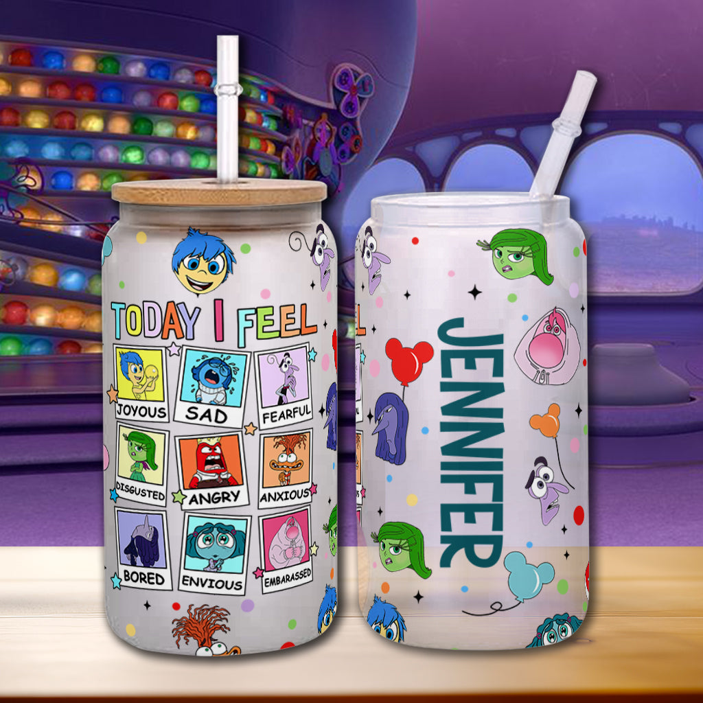 Today I Feel - Personalized Can Glass