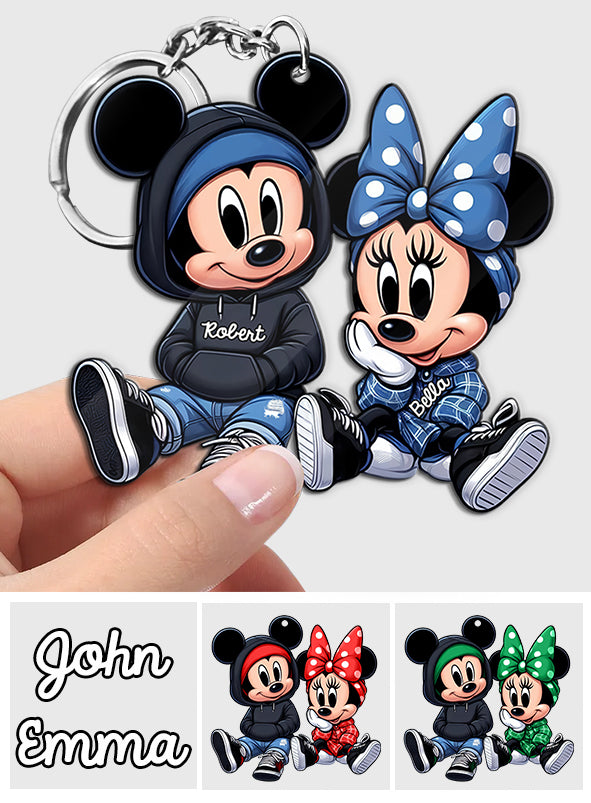 Chicano & Chicana Mouse - Personalized Mouse Keychain