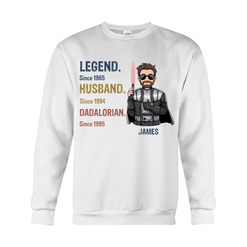 Legend Husband Dadalorian Papalorian - Personalized The Force T-shirt And Hoodie