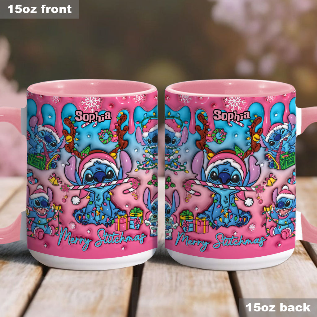 Merry Stitchmas - Personalized Ohana Accent Mug
