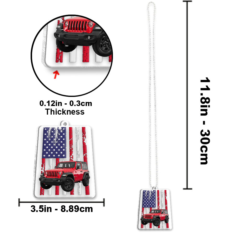 Car Flag - Personalized Car Transparent Car Ornament