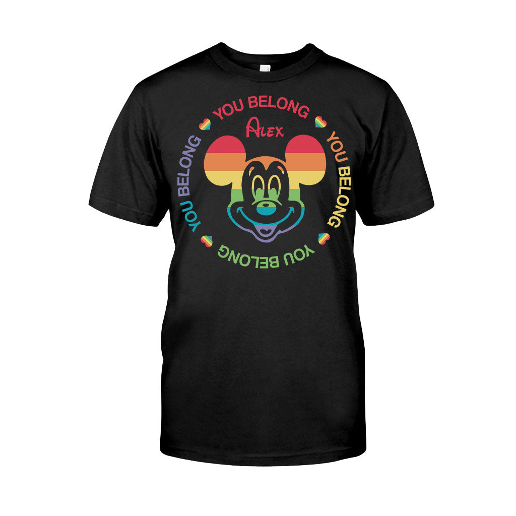 You Belong Mouse Ears Pride - Personalized LGBT Support T-shirt And Hoodie